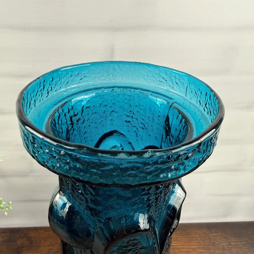 Wayne Husted Stelvia Antiqua Large Blue Glass Apothecary Jar Italy 1960s
